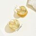 Women’s Jewelry Set Fashion New Women's Earrings Personality Fan Shaped Design Simple Ear Buckle Versatile Striped Double Layer Niche Earrings_ipsvogv.com