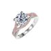 New S Pure Silver Mosang Stone Fashion Exaggerated Two tone Women's with High Grade Wedding Ring_ipsvogv.com