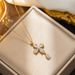 Necklace, four leaf flower collarbone chain, full diamond pendant, crown style, necklace, celebrity style_ipsvogv.com