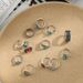 Wings Red Crescent Turquoise Joint Bohemian Style 12 Piece Set Ring_ipsvogv.com