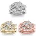 Sanjie's New Plating Simulation With Micro Setting Zircon Three Set Engagement Ring_ipsvogv.com