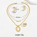Niche rural version Korean style jewelry set, female personality, wheat ear necklace, ring jewelry, versatile earrings_ipsvogv.com