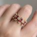 Medieval Jewelry Heavy Industry Ring Women's Instagram Style Gold Plated Brushed Light Luxury Set With Diamonds, Unique_ipsvogv.com