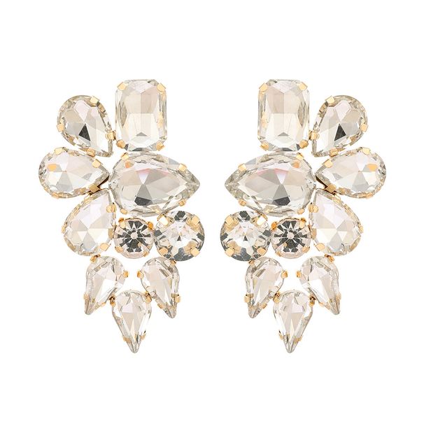 Diamond color matching large earrings high end earrings Internet celebrity jewelry_ipsvogv.com