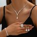 2024 Fashion Jewelry Set: Sparkling Diamond Necklace, Earrings, Studs, Bracelet, And Ring_ipsvogv.com
