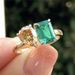 Creative Design Dual Main Stone Women's Simple And Versatile Inlaid Zircon Ring Ins Internet Famous Handmade Jewelry_ipsvogv.com