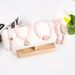 Round Beads Natural Stone Bracelets Pink And White Set Elastic Beads Adjustable_ipsvogv.com