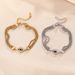 Temperament Three Layer Chain Geometric Eye Pattern Inlaid Diamond Wide Bracelet Titanium Steel Color Preserved_ipsvogv.com