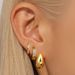 Women’s Jewelry Set Fashion Real Gold Brass Electroplating Personalized Fashion Exaggerated Zircon Inlaid Twisted Earrings Three Piece Set_ipsvogv.com