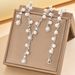 Women’s Jewelry Set Fashion Simple And Exquisite Claw Chain Necklace Earrings Bracelet Set Three Piece Pearl Clavicle Chain Evening Dress Accessories_ipsvogv.com