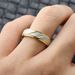 Korean Version Of Ligh Luxury Ianium Seel Wih Diagonal And Conrasing Colors For Couples, Rendy Ail Ring_ipsvogv.com