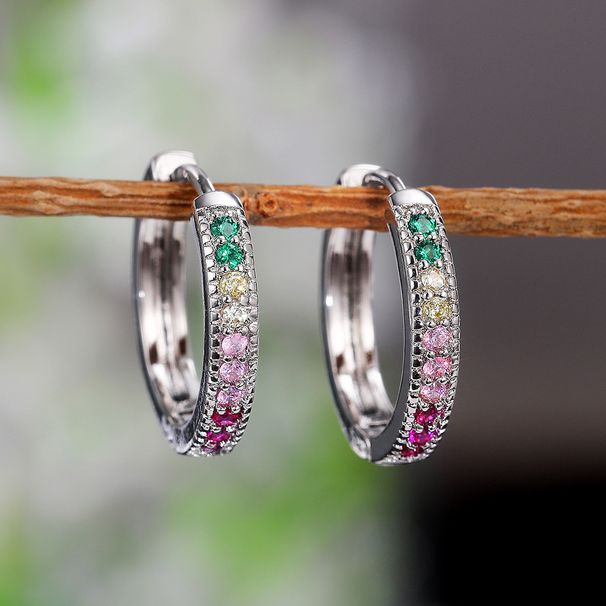 Cao Shi's Japanese Korean New Earrings Are Fashionable Simple, And Seven Colored Zircon Women's Ear Buckle Jewelry Is_ipsvogv.com