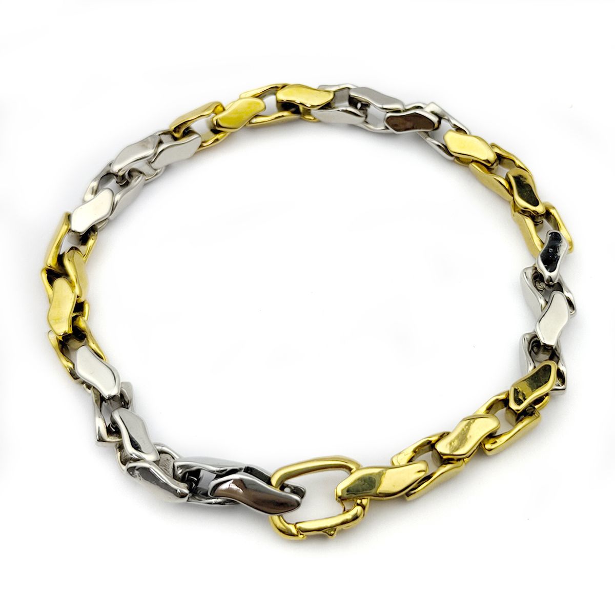 6MM Wide Stainless Steel Couple Personality Hip Hop Chain Bracelet Man_ipsvogv.com