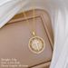 Round 【 】 Cross Light Luxury Charm Gorgeous Full Diamond Necklace Women's Versatile Clavicle Titanium Steel Chain 【 】_ipsvogv.com