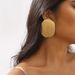 E12418 Exaggerated design with irregular photosensitive surface earrings, and trendy earrings for women, popular on the_ipsvogv.com