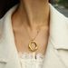 Fashion Niche Temperament Geometric Pendant Stainless Steel Plated K Gold Simple Glossy O Shaped Ring Pendant Necklace_ipsvogv.com
