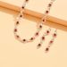 Fashion Bride Wedding Jewelry Necklace Earrings Bracelet Rhinestone Simple Set Dress Accessories_ipsvogv.com