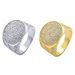 Real Electroplated Micro Inlaid Zircon Hip-hop Hiphop Men's Personalized Gold Ring_ipsvogv.com