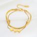 Gold Light Luxury Love High Grade Titanium Steel Bracelet with Insignia Design Double Layer Wrapped Mesh Red Jewelry,_ipsvogv.com