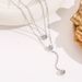 Titanium Steel Double Layer Necklace Rose Gold Colorless Collar Chain Cold Wind Neckchain Minimalist Fairy Charm Pendant_ipsvogv.com