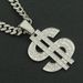 Hip Hop Diamond Set US Dollar Pendant Cuban Necklace Accessories Trendy Cool and Dominant Street Dance Nightclub Collar_ipsvogv.com