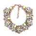 Short necklace Women's fashion accessories full of diamond exaggerated floral necklace clothing accessories_ipsvogv.com