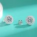 Women's Jewelry Moissanite Four Claw Luxury Inlaid Round Earrings Versatile Fashion Earrings Sterling Silver Inlaid Diamonds Advanced Commuting_ipsvogv.com