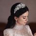 Bride Crown Headdress Alloy Inlaid Rhinestones Crown Leaf Flower Hair Style Dress Accessories_ipsvogv.com