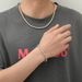 Men's Jewelry Set 4mm Spring Buckle Stainless Steel Tennis Chain Hip Hop Zircon Necklace High Grade Titanium Steel Men's Bracelet_ipsvogv.com