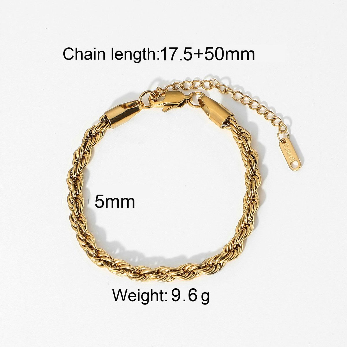 Stainless Zircon High End Niche Bracelet Gold Titanium Steel Plain Ring Hand Jewelry_ipsvogv.com