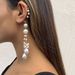 Pearl fringe ear hang no piercing exaggerated punk rivets single personality ear bone-clip trend su_ipsvogv.com