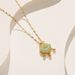 Gold Warm Like Safety Lock Titanium Steel Necklace, Auspicious Cloud Gold Inlaid Jade Pendant, Exquisite And Versatile_ipsvogv.com