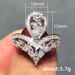 Cao Shi's New Crown Water Drop Pear Shaped Copper Plated Platinum Zircon Horse Eye Engagement Women's Ring_ipsvogv.com