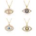Popular Jewelry Titanium Steel Clavicle Chain Colorful Zircon Eye Pendant Devil's Eye Necklace_ipsvogv.com