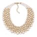 Qiman Popular Handmade Turquoise Crystal Pearl Aluminum Chain Short Necklace NK-01561_ipsvogv.com