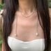 Silver White Lace Pearl Long Necklace Minimalist Style High-end Versatile Niche Design Simple Wrapped Clavicle Chain_ipsvogv.com