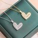 Stainless Steel Gold Color Full Zirconia Hollow Heart Pendant Necklace For Women Girls Party Love Jewelry_ipsvogv.com