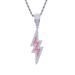 Men's Jewelry Hip Hop New Lightning Pendant White And Blue Color Luminous Necklace Jewelry Popular Jewelry_ipsvogv.com