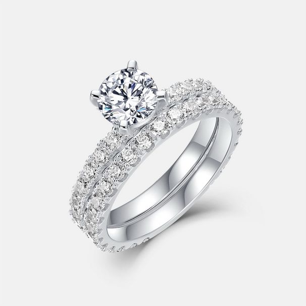 special Supply Of Heavy Duty Light Luxury Moissanite Ring Couple's Ring S925 Silver Full Of Colored Diamonds Engagement Ring Proposal Ring Female_ipsvogv.com