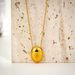 New Simple Fashion Versatile Literary Retro Geometric Stainless Steel Oval Pendant Necklace_ipsvogv.com