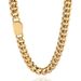Chain Necklaces Hip Hop stainless steel round mill sealed Cuban necklace single side spring buckle titanium steel jewelry men's necklace_ipsvogv.com