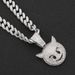 Instagram three-dimensional full diamond small monster pendant, Cuban necklace with large buckle, domineering trend wide_ipsvogv.com