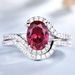 Sanjie Pigeon Blood Red Color Treasure Ring, Zircon Jewelry Female_ipsvogv.com