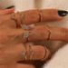 New Bohemian Style With Diamond And Butterfly Joints, Set Of 8 Ring Accessories_ipsvogv.com