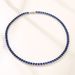 Kérastase Hip-Hop Copper Inlaid Zircon Row Necklace INS Tennis Chain Multiple Specifications Oval 4*6 Colorful_ipsvogv.com
