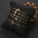 Handicrafters With Simple Diamond Inlay, Metal Rudder, Arrow, Heart Shaped Thin Bracelet, Open Hand Decoration_ipsvogv.com