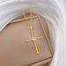 【 】 Thread Hollow Cross Fashionable Light Luxury Temperament Gorgeous Full Diamond Necklace Women's Versatile Clavicle_ipsvogv.com