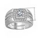 Yihua Carbon One Carat High Men's Diamond Moissanite Plated With Platinum, Powerful Wedding Ring_ipsvogv.com