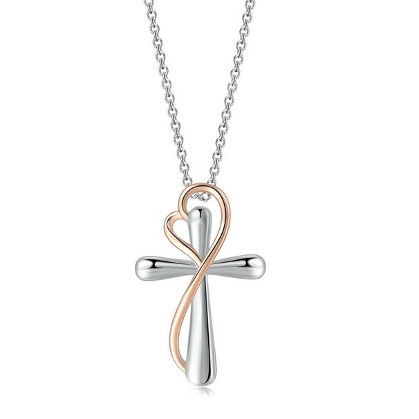 Unisex popular new zircon gold full diamond cross pendant necklace for women_ipsvogv.com