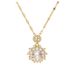 Gold Crystal Flower Personalized Design Zircon Titanium Steel Necklace, Female Internet Red, Light Luxury Sense, Collar_ipsvogv.com